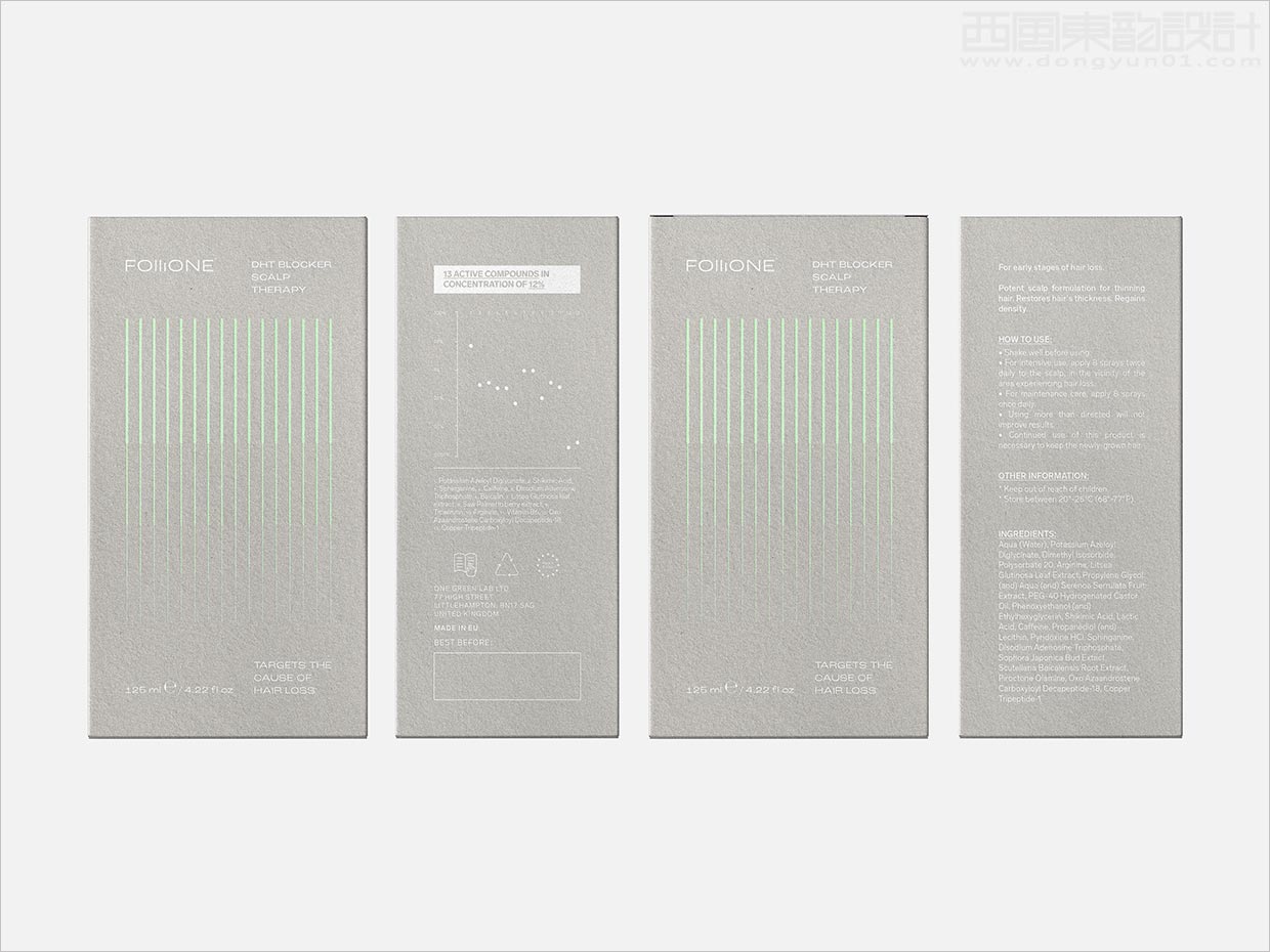英國Follione洗發(fā)水護發(fā)素脫發(fā)植發(fā)護理藥妝產(chǎn)品包裝設計