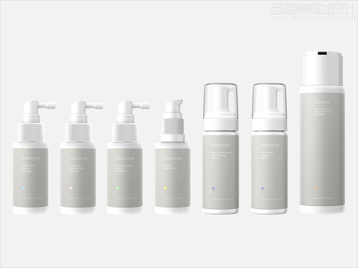 英國Follione洗發(fā)水護發(fā)素脫發(fā)植發(fā)護理藥妝產(chǎn)品瓶體包裝設計