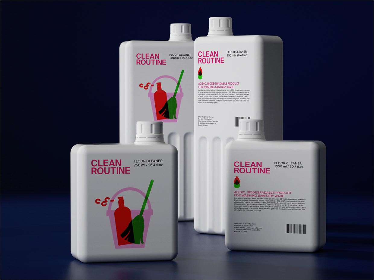 CLEAN ROUTINE清潔劑日化產(chǎn)品包裝設(shè)計