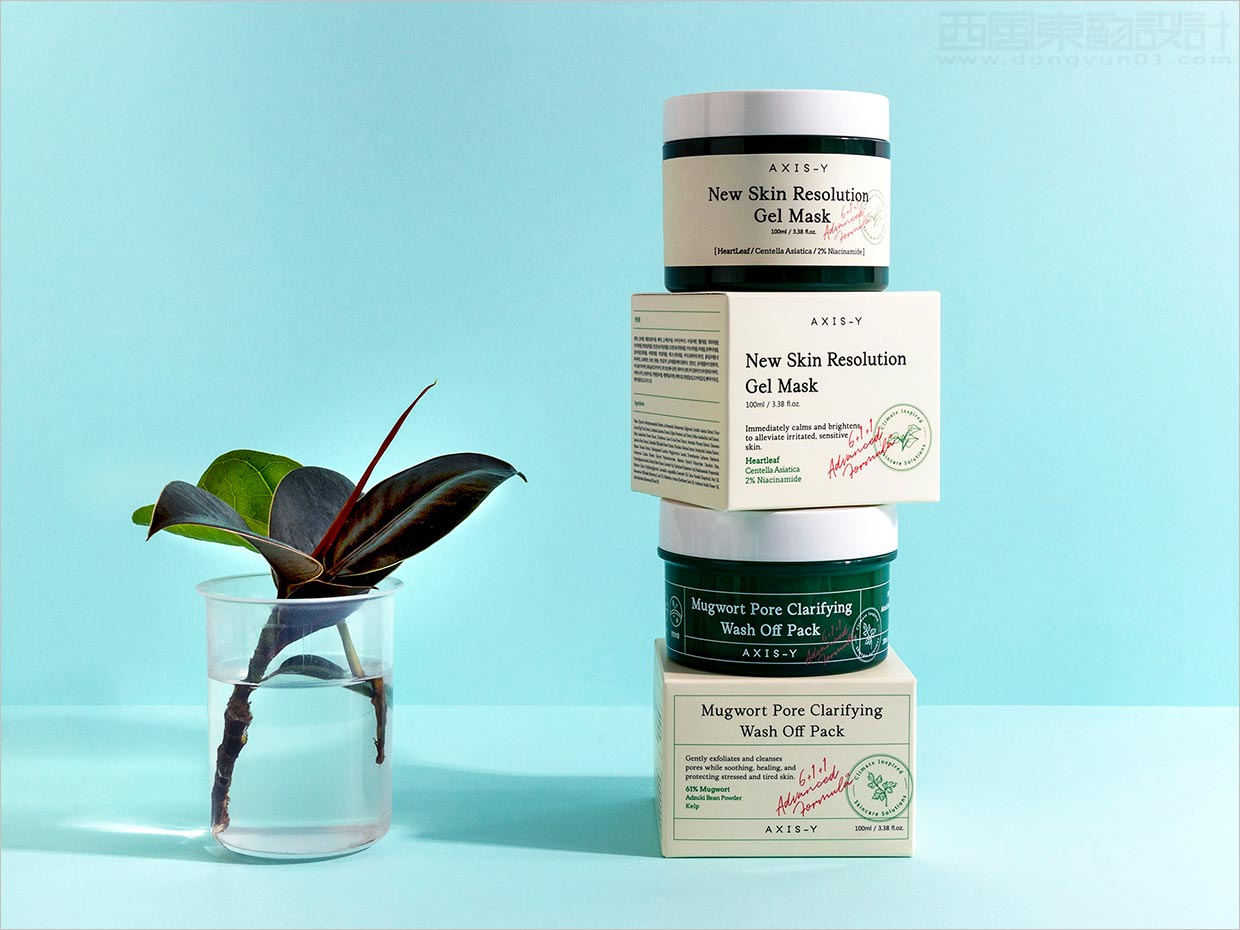 韓國(guó)AXIS-Y清潔美容化妝品包裝設(shè)計(jì)之實(shí)物照片