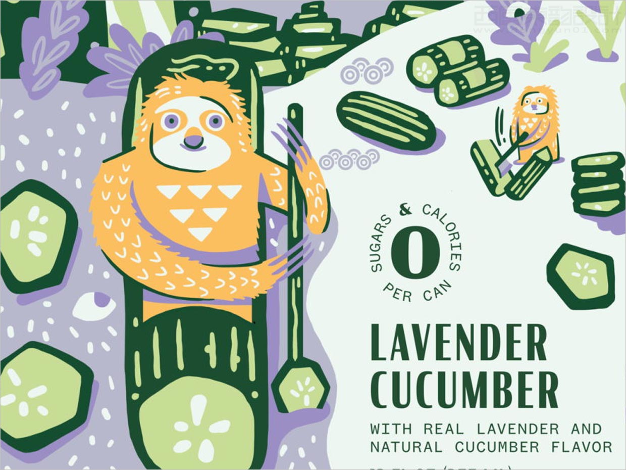 Aura Bora植物起泡水功能飲料包裝設(shè)計(jì)之插畫(huà)設(shè)計(jì)