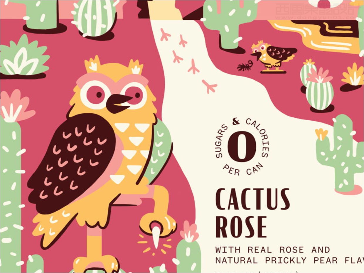 Aura Bora植物起泡水功能飲料包裝設(shè)計(jì)之插畫(huà)設(shè)計(jì)