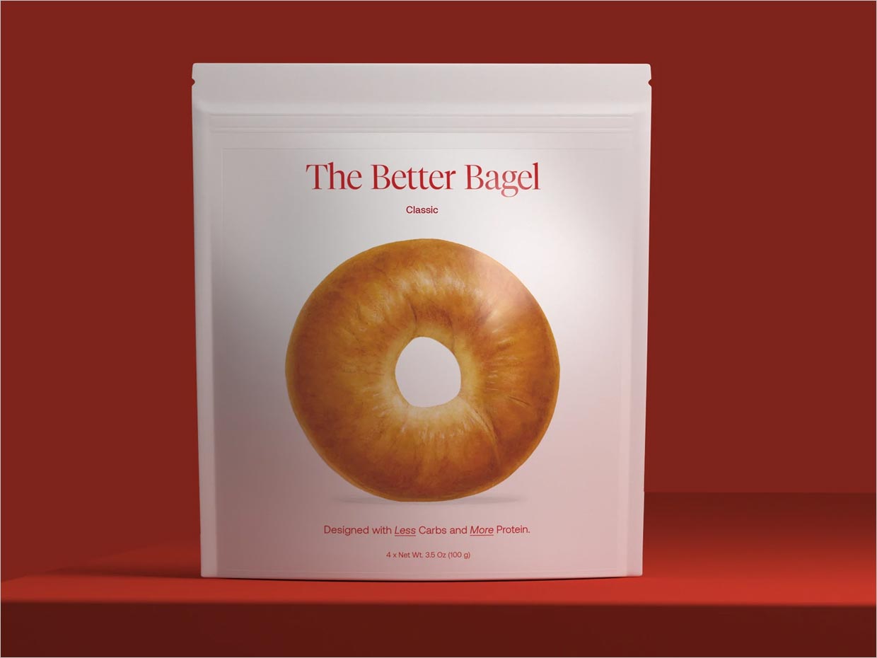 極簡風格的Better Bagel面包食品包裝設(shè)計