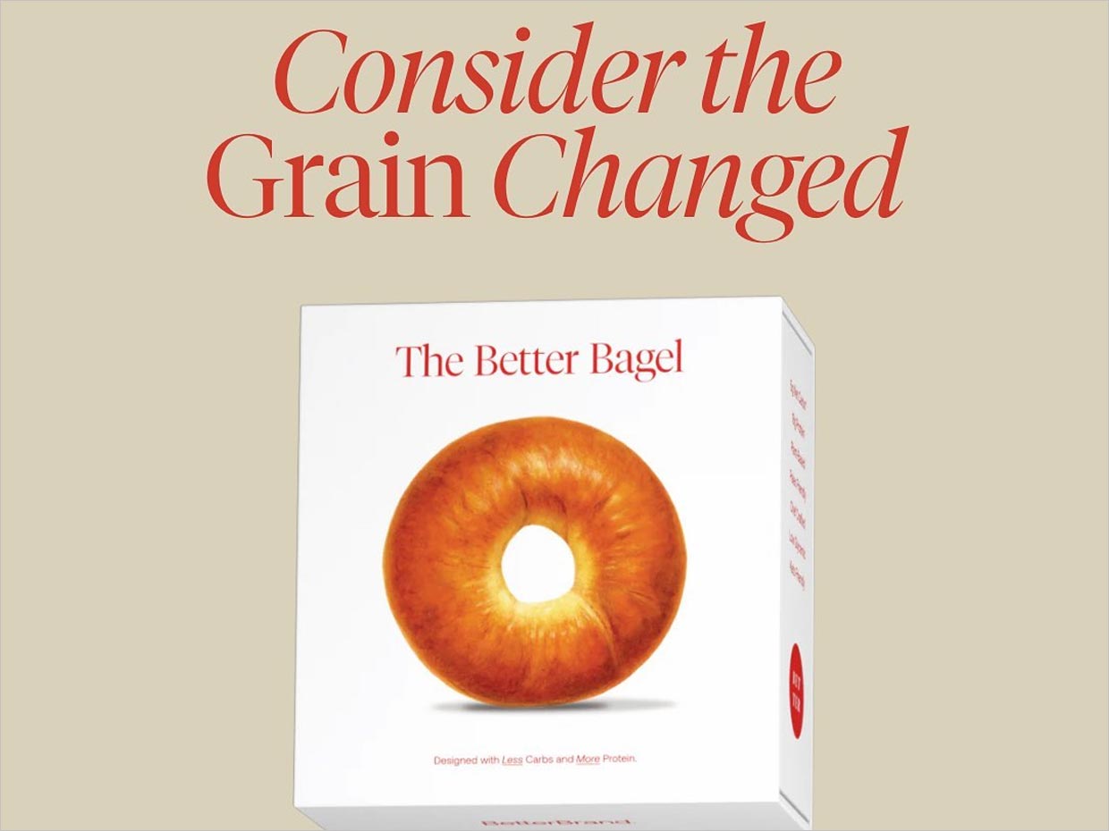 極簡風格的Better Bagel面包食品包裝設(shè)計