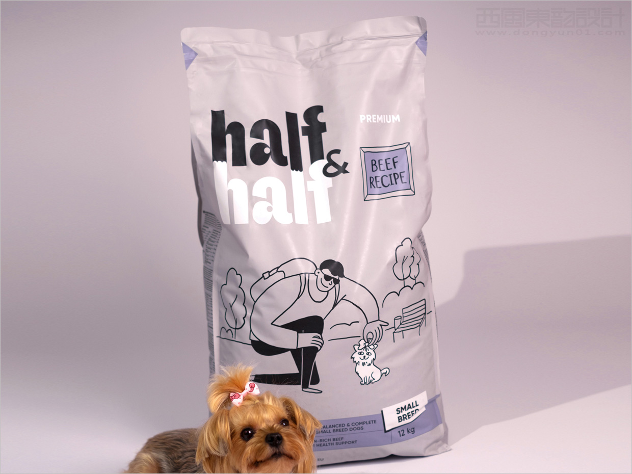 烏克蘭Half & Half寵物食品包裝袋設計之實物照片