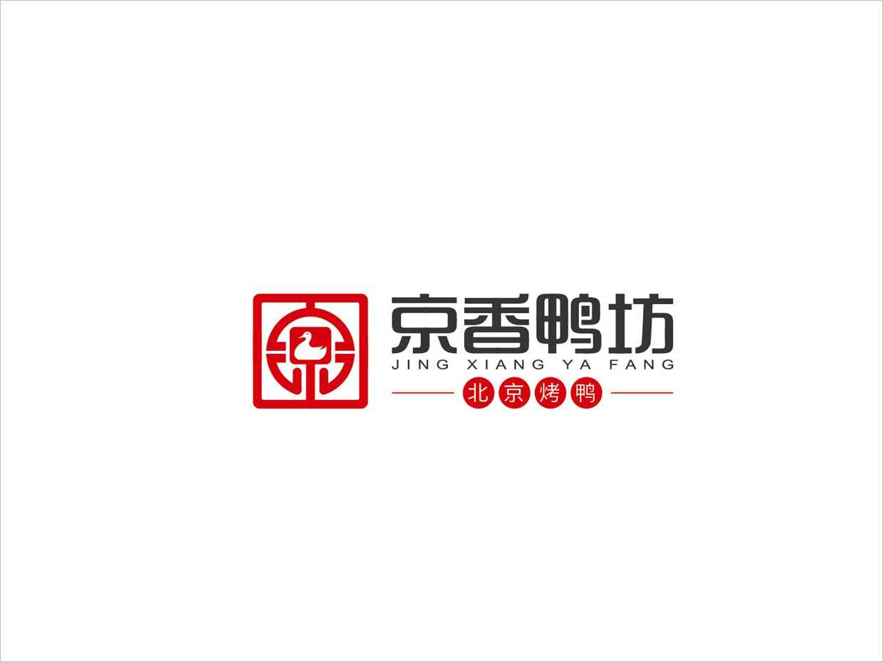 北京京香鴨坊餐飲連鎖品牌logo設(shè)計
