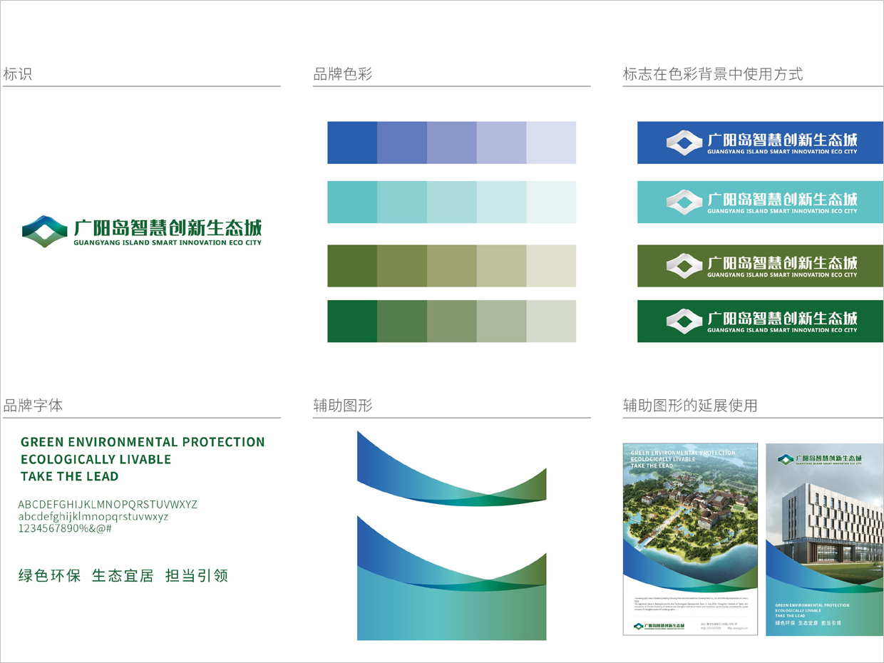 重慶廣陽島智慧創(chuàng)新生態(tài)城VI設計之集合圖 重慶廣陽島智慧創(chuàng)新生態(tài)城VI設計之集合圖