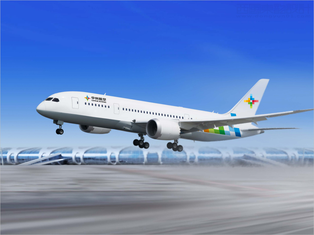 中州航空有限責(zé)任公司品牌形象vi升級設(shè)計之應(yīng)用設(shè)計之飛機機身噴涂設(shè)計 中州航空有限責(zé)任公司品牌形象vi升級設(shè)計之應(yīng)用設(shè)計之飛機機身噴涂設(shè)計