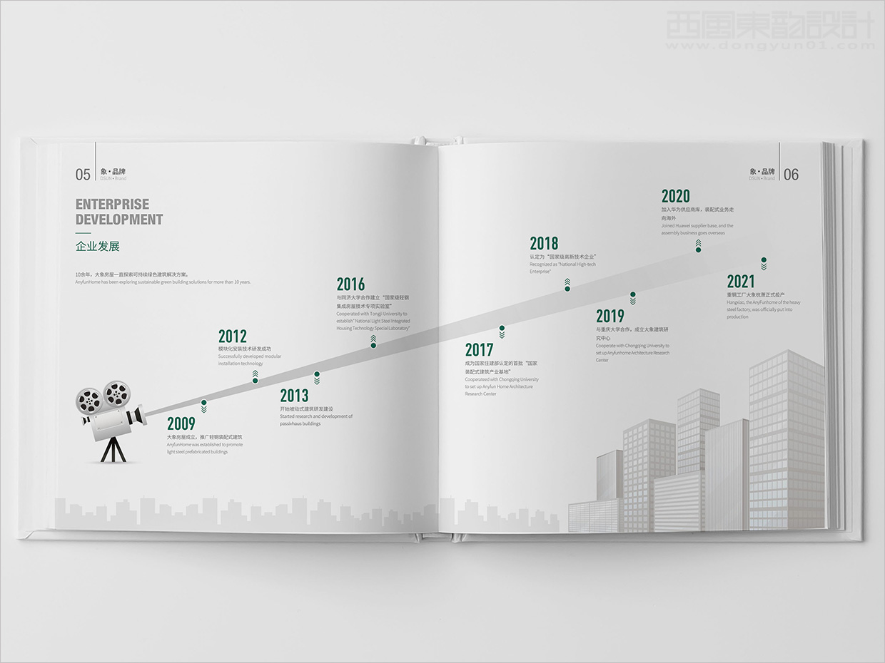 山東日照大象房屋建設(shè)公司畫冊設(shè)計之企業(yè)發(fā)展歷程內(nèi)頁設(shè)計 山東日照大象房屋建設(shè)公司畫冊設(shè)計之企業(yè)發(fā)展歷程內(nèi)頁設(shè)計