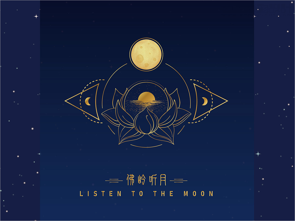 佛嶺聽月月餅禮盒包裝設(shè)計 佛嶺聽月月餅禮盒包裝設(shè)計