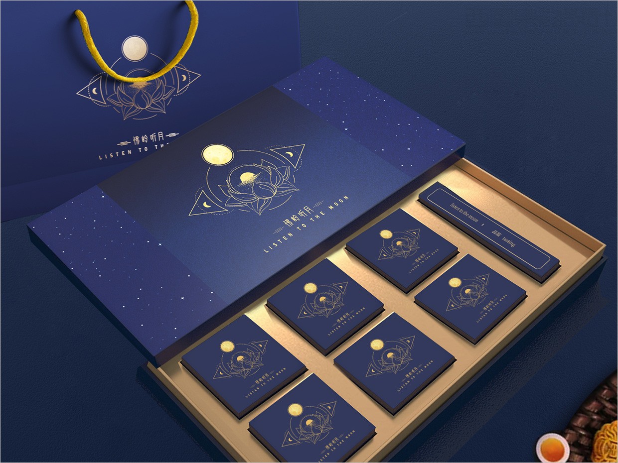 佛嶺聽月月餅禮盒包裝設(shè)計 佛嶺聽月月餅禮盒包裝設(shè)計