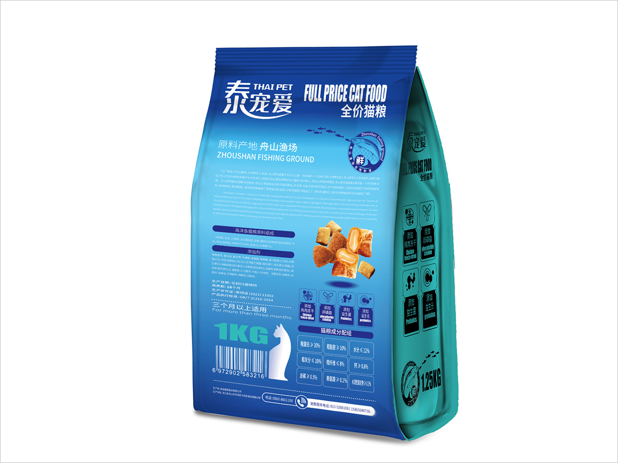 泰寵愛寵物食品袋包裝設(shè)計之背面設(shè)計